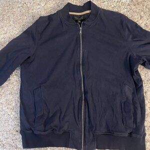 Banana Republic Luxe Touch Navy Bomber Jacket L